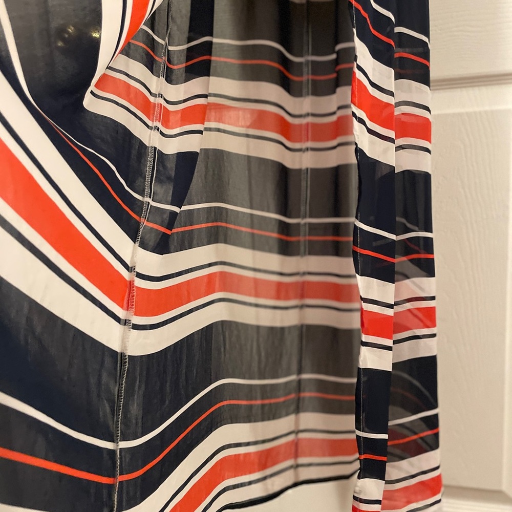 Orange, White & Blue Maxi Dress. Size Small. - Picture 9 of 11